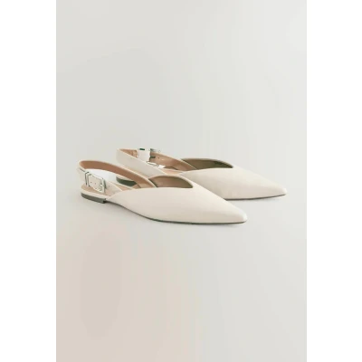 Afbeelding van Next Regular FIT Forever Comfort Slingback ballerina ́s, Dames, Maat: 41, Bone Leer