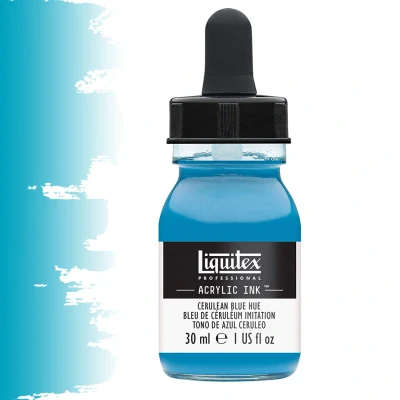 Afbeelding van Liquitex Professional Acryl Ink! Cerulean Blue Hue 30ml 470 4260470