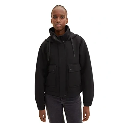 Afbeelding van TOM Tailor Denim MIT KAPUZE Lichte jas, Dames, Maat: Medium, Deep black