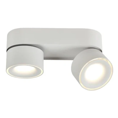 Afbeelding van Budbuddy 2 x 12 W LED opbouwlamp lichts draaibaar en zwenkbaar wit plafondspot plafondlamp ronde opbouwspot voor keuken hal woonkamer winkels interieur 4000K