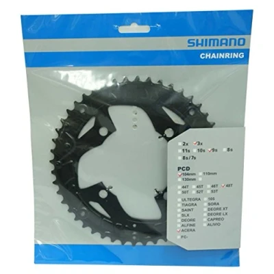Afbeelding van Shimano Kettingblad 48T Acera FC T3010 9 speed voor kettingbeschermer zwart