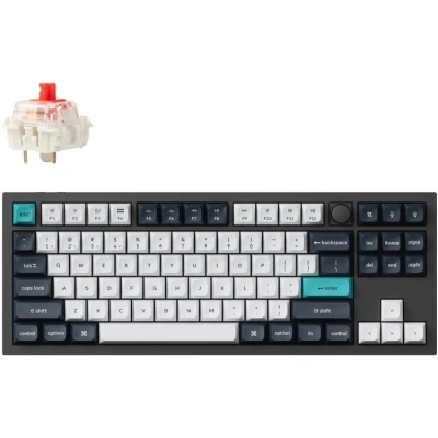 Afbeelding van Keychron Q3 Max Draadloos Mechanisch Toetsenbord, Volledig Aluminium, 2,4 GHz Bluetooth, QMK TKL Layout, RGB LED, Hot swappable Gateron Red Switch Compatibel met Mac Windows Linux Zwart