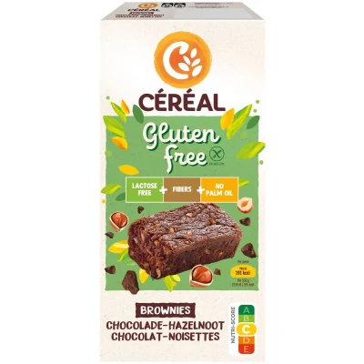 Afbeelding van 5x Céréal Brownies Chocolade en Hazelnoot 150 gr