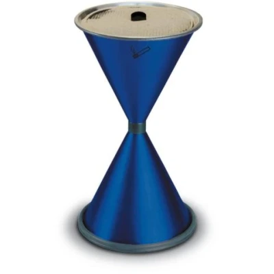 Afbeelding van Zandasbak Staalplaat Draaimechaniek Aluminium Blauw