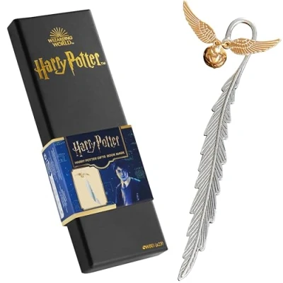 Afbeelding van Harry Potter Metalen bladwijzer met hangende bedel, school en universiteitsleesgeschenken (zilver/goud)