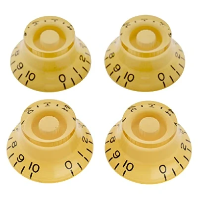 Afbeelding van Musiclily Pro Metrisch 18 Tandjes Gitaarknop Belmodel voor Les Paul Stijl Elektrische Gitaar, Crème (4 Stuks)