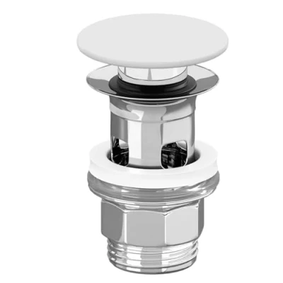 Afbeelding van Villeroy &amp; Boch afvoerplug push open met keramische afdekking ceramic+