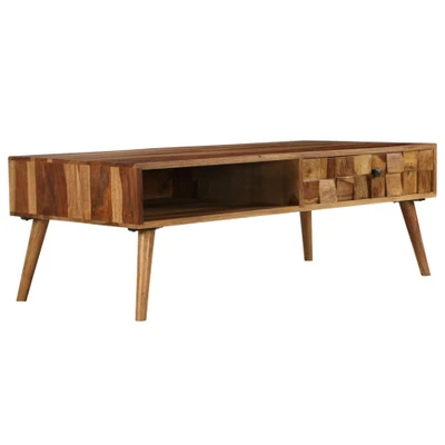 Afbeelding van Salontafel 110x50x37 cm sheeshamhout met honing afwerking