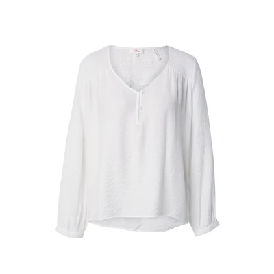 Afbeelding van s.Oliver Strukturierte MIT Vausschnitt Blouse, Dames, Maat: 32, Creme