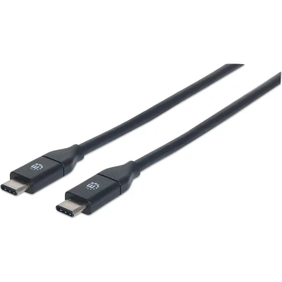 Afbeelding van Manhattan USB kabel 3.2 Gen2 (USB 3.1 Gen2) C stekker, stekker 0.50 m Zwart 354899
