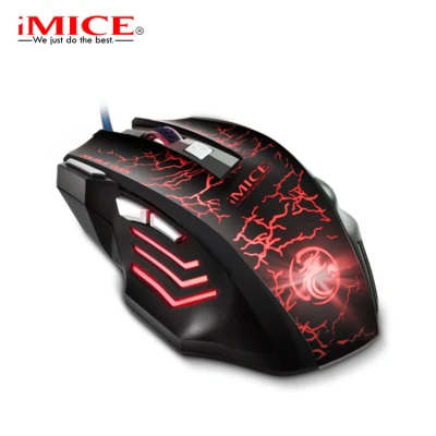 Afbeelding van Game muis met verlichting 7 knoppen Thunder design 1200/1600/2400/3200 DPI macro programmering