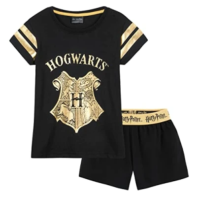 Afbeelding van Harry Potter pyjamaset voor meisjes, korte 7 14 jaar, Zwart, 13 Jaar