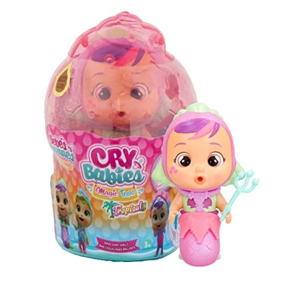 Afbeelding van CRY BABIES MAGIC TEARS Tropical Shiny Shells Sia Verzamelpop, die schuimige tranen huilt, met 8 accessoires, speelgoed en cadeau voor meisjes jongens vanaf 3 jaar