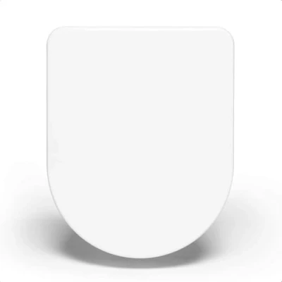 Afbeelding van Bullseat® Toiletdeksel D vorm met softclosemechanisme, antibacterieel, Quick Release, wc bril afneembaar roestvrijstalen bevestiging, wit