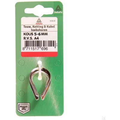 Afbeelding van Deltafix touwkous r.v.s. a4 5 6mm 2 st.