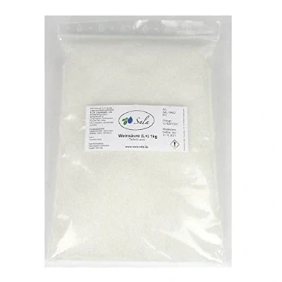 Afbeelding van Sala Wijnzuur Griess E 334 Voedselkwaliteit 1 kg 1000 g zak