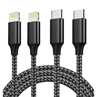 Afbeelding van IDISON USB C Lightning kabel, MFi gecertificeerd type iPhone oplaadkabel, 2 m, Power Delivery nylon, Apple snellaadkabel, compatibel met 14/14 Pro/13/13 Mini/12/12 Pro MAX/XS/XR/SE/iPad