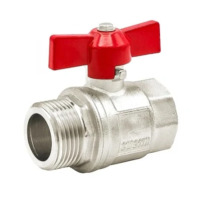 Afbeelding van VARIOSAN Kogelkraan 13538, 3/4 inch IG/AG, DN20, messing, volledige doorgang, vleugelschroef