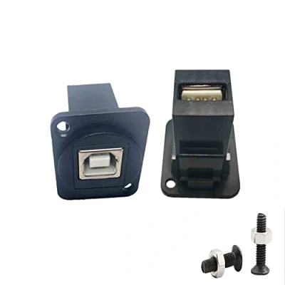 Afbeelding van SHANFEILU USB 2.0 D Panel Mount Connector B naar A Adapter Soldeerloze Socket Vrouwelijke Converter Gegevensoverdracht voor Audio Video Opto elektronische Netwerk