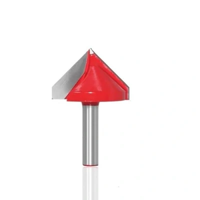 Afbeelding van 1 st 8mm Schacht V Vorm Groef Frezen CNC Vhm Frees 60 90 120 150 Graden houtbewerking Graveren Bits (Size : 8X38XR90)