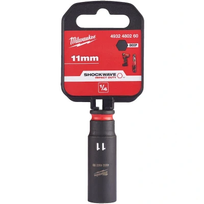 Afbeelding van Milwaukee Accessoires SHOCKWAVE Slagdop 1/4&quot; diep 11mm 1 stuk 4932480260