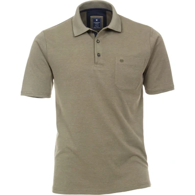 Afbeelding van Redmond Casual Regular Fit Polo shirt Korte mouw lichtbruin