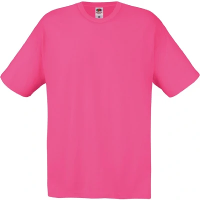 Afbeelding van Fruit Of The Loom Heren Screen Stars Origineel Vol Cut T shirt met korte mouwen (Fuchsia)