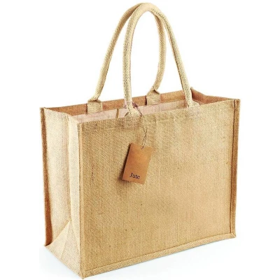 Afbeelding van Jute boodschappentas Strandtas Shopper Zomer Naturel