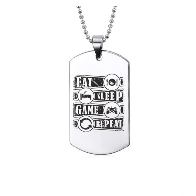Afbeelding van Ketting RVS Eat Sleep Game Repeat