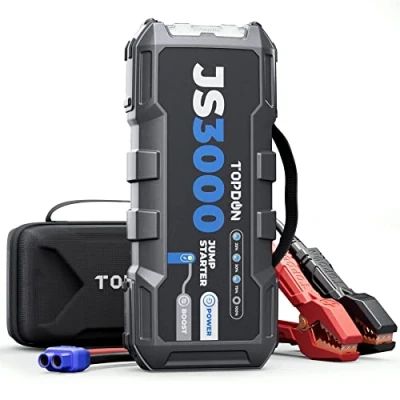 Afbeelding van TOPDON Booster Batterij 3000A 24000mAh Starter, JS3000 Draagbare Jump Starter voor Voertuig (Tot 9L Benzine / 7L Diesel) Auto