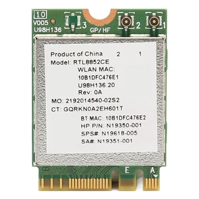 Afbeelding van WiFi 6E Draadloze Kaart, RTL8852CE kaart Module, Bluetooth 5.3, 5374 Mbps, Lage Vertraging, 6 GHz/5 GHz/2,4 GHz Tri band, M.2 NGFF voor Laptopondersteuning Windows