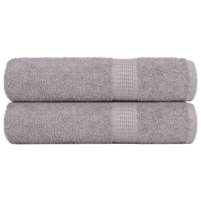 Afbeelding van vidaXL Badhanddoeken 2 st 100x150 cm 360 g/m² 100% katoen grijs