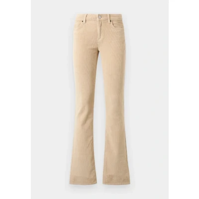 Afbeelding van Only Broek Onlmary global Mid Cord Flared Pnt 15304256 Oatmeal Dames Maat W34 X L30