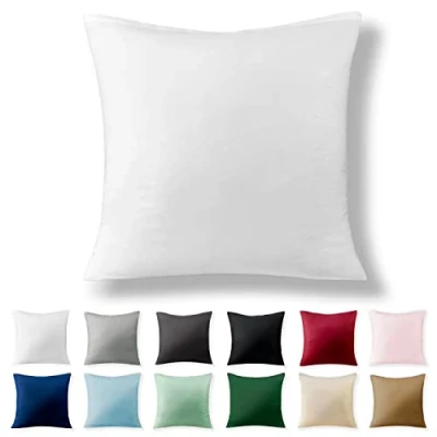 Afbeelding van Alreya Renforcé kussensloop 80 x cm 100% katoen met YKK ritssluiting, superzachte kussensloop, kussenhoes, Oeko Tex® standaard gecertificeerd, Wit, alleen