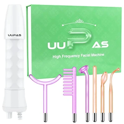 Afbeelding van Toverstaf met Hoge Frequentie UUPAS Draagbare Hoogfrequente Gezichtsmachine 6 Stuks Verschillende Buizen (Neon en Argon) Huidverstrakkingsmachine Voor Acne, Huidverjonging, Rimpelverwijdering