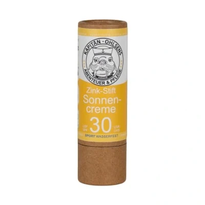 Afbeelding van Zink pen zonnecrème SPF 30 waterdicht minerale zinkstick 100% natuurlijk reef safe rifvrij en plasticvrij