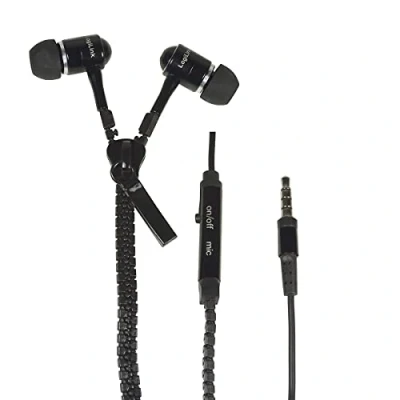 Afbeelding van LogiLink HS0021 Zipper In Ear koptelefoon met microfoon zwart