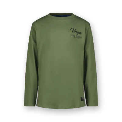 Afbeelding van Vingino longsleeve Jiedo met backprint armygroen