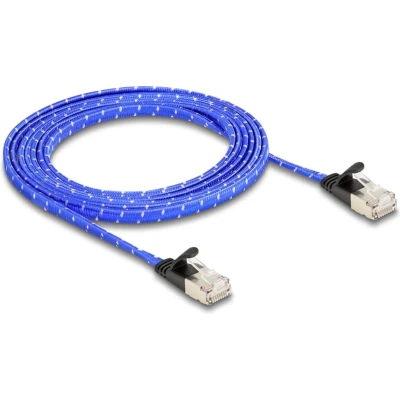 Afbeelding van Delock RJ45 Flachband Netzwerkkabel mit Geflechtmantel Cat.6A U/FTP 2