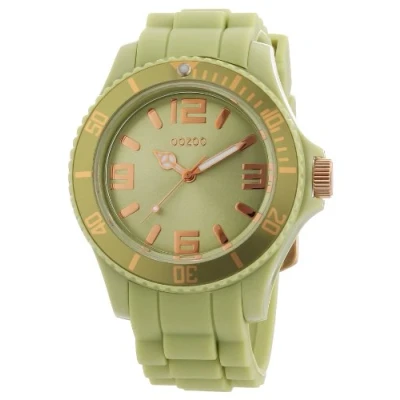 Afbeelding van OOZOO Timepieces groene horloge met rubber band C4369