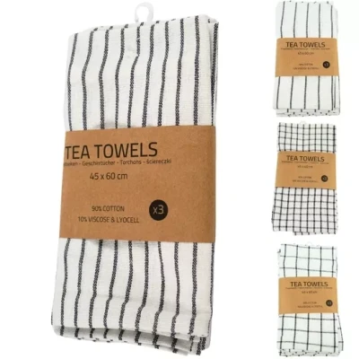 Afbeelding van Theedoeken budget 45 x 60 cm set van 3 stuks, doos 10 sets
