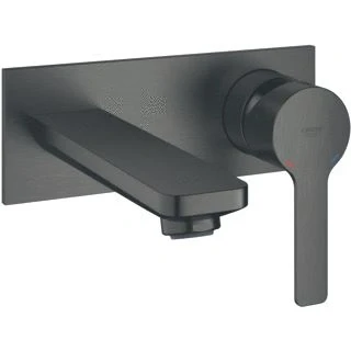 Afbeelding van Grohe lineare afbouwdeel voor 2 gats inbouw wandkraan m size met uitloop 14 9cm brushed hard graphite 19409al1