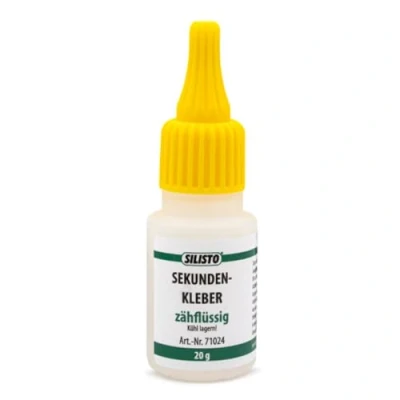 Afbeelding van SILISTO Secondelijm 1x20g Transparant, dikvloeibaar, flexibele superlijm, Alleslijm extreem sterke Cyanoacrylaat lijm voor het lijmen van plastic, kunststof, glas, hout, steen, metaal, rubber etc.