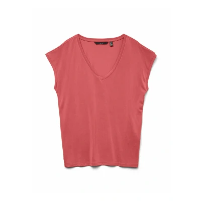 Afbeelding van Vero Moda T shirt Vmfilli Ss V neck Tee Ga Noos 10247666 Dubarry Dames Maat M