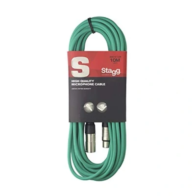 Afbeelding van Stagg SMC10 CGR 10 m XLR naar microfoonkabel groen