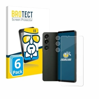 Afbeelding van BROTECT Screenprotector voor Sony Xperia 1 VI (Voor+Camera) Folie Beschermfolie Beschermglas transparant (6 Stuks)