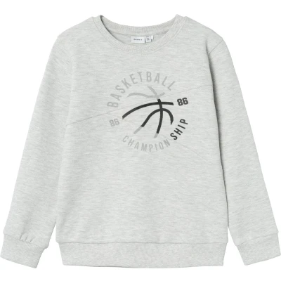 Afbeelding van Name It kids jongens trui KULAN Light Grey Melange Regular Fit