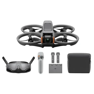 Afbeelding van DJI Avata 2 Explorer Combo (3 batterijen), FPV drone met 4K camera, een meeslepende vliegervaring, ingebouwde propellerbescherming, 155 FOV, cameradrone Goggles Integra en RC Motion
