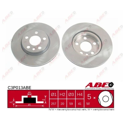 Afbeelding van ABE Remschijven C3P013ABE