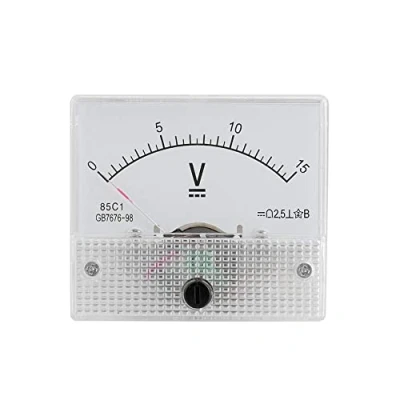 Afbeelding van WANGCL Mini Huidige Analoge Ampèremeter Voltmeter, Professionele Duurzame 2.5 Nauwkeurigheid Spanning Voltmeter Paneel van de CC 85 Stroom C1 (DC 0 15V)